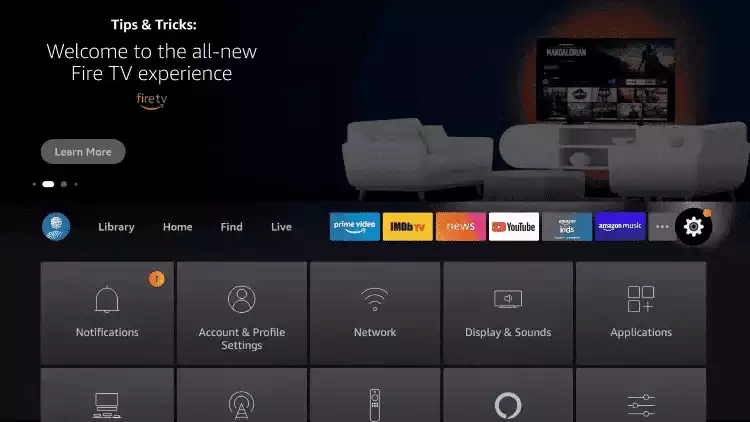 Return to the home screen and open Settings